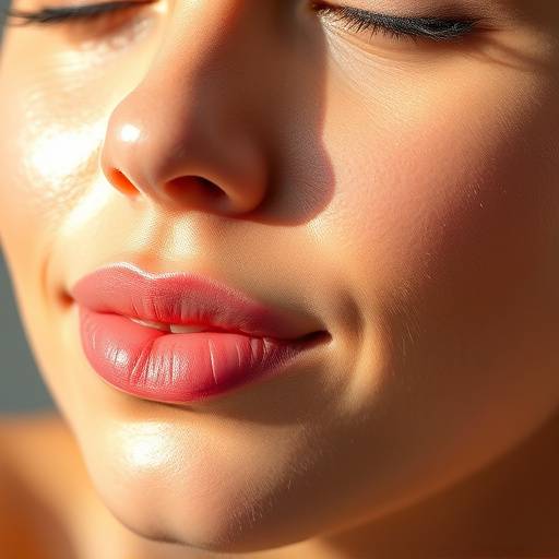 Close-up of healthy, glowing skin